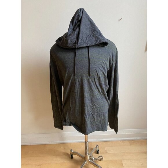 Robert Barakett "Talbert" stripe gray hoodie sz Xlarge Mens long sleeve top - Picture 2 of 8